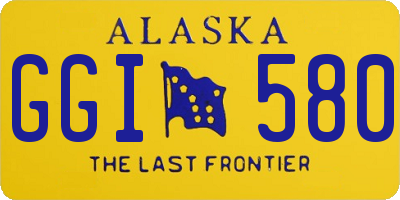 AK license plate GGI580