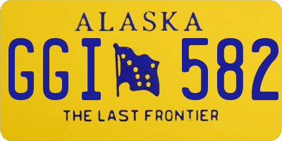 AK license plate GGI582