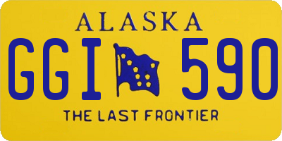 AK license plate GGI590