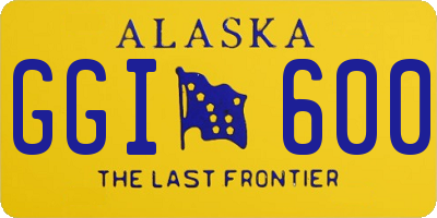 AK license plate GGI600
