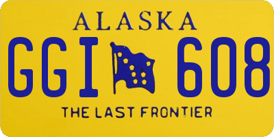 AK license plate GGI608