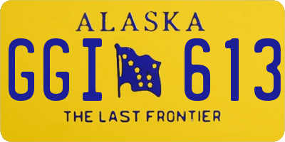 AK license plate GGI613
