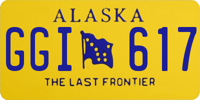 AK license plate GGI617