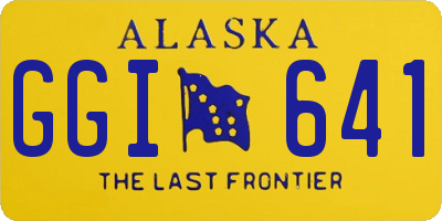AK license plate GGI641