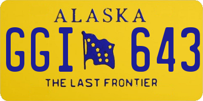 AK license plate GGI643