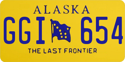 AK license plate GGI654