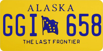 AK license plate GGI658