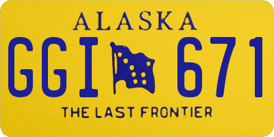 AK license plate GGI671