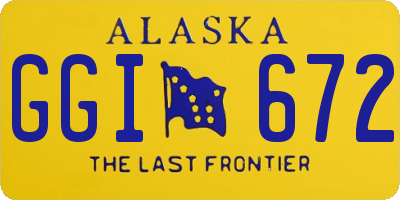 AK license plate GGI672