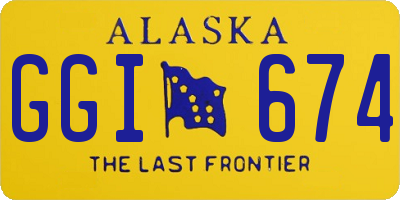 AK license plate GGI674