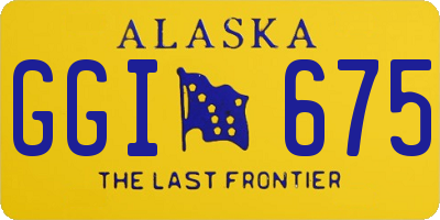 AK license plate GGI675