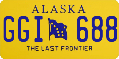 AK license plate GGI688