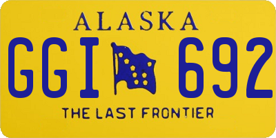 AK license plate GGI692