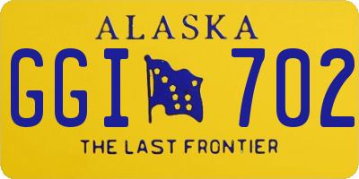 AK license plate GGI702