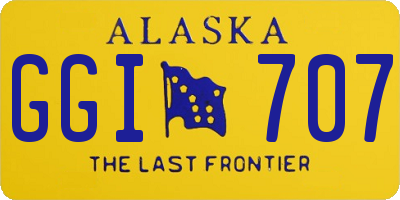 AK license plate GGI707