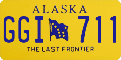 AK license plate GGI711