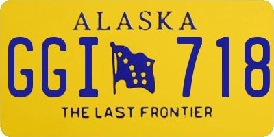 AK license plate GGI718