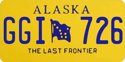 AK license plate GGI726