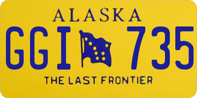 AK license plate GGI735