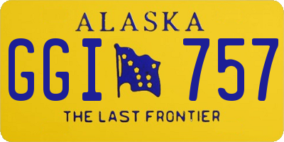 AK license plate GGI757