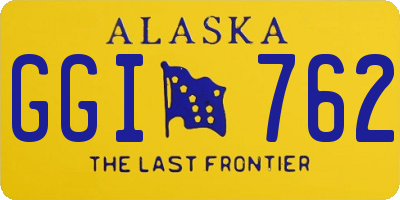 AK license plate GGI762