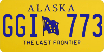 AK license plate GGI773