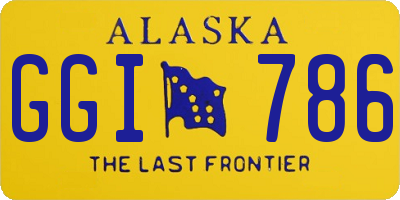 AK license plate GGI786