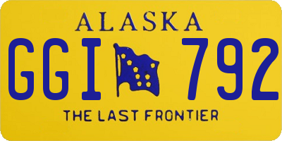 AK license plate GGI792