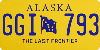 AK license plate GGI793