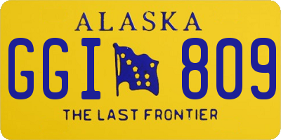 AK license plate GGI809