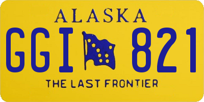AK license plate GGI821