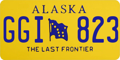 AK license plate GGI823