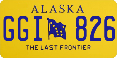 AK license plate GGI826