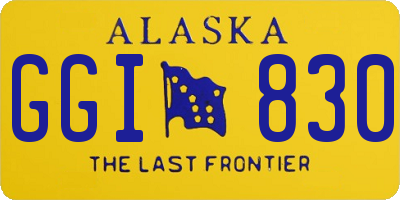 AK license plate GGI830