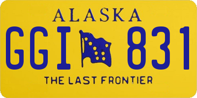 AK license plate GGI831