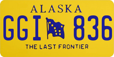 AK license plate GGI836