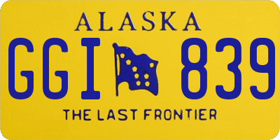 AK license plate GGI839