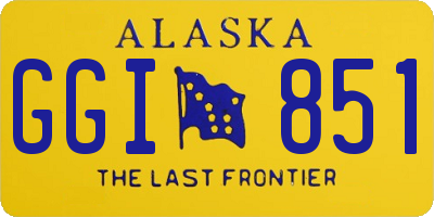 AK license plate GGI851