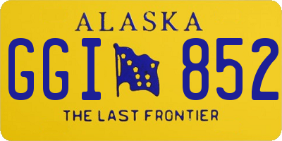 AK license plate GGI852