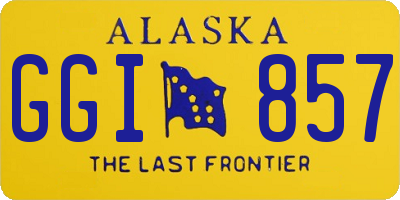 AK license plate GGI857
