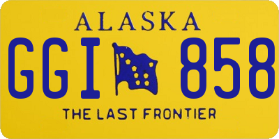 AK license plate GGI858
