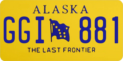 AK license plate GGI881
