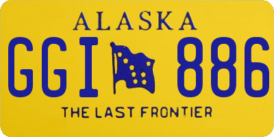 AK license plate GGI886