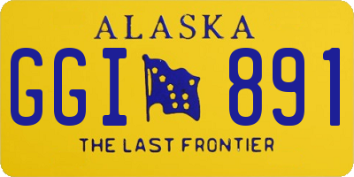 AK license plate GGI891