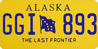 AK license plate GGI893