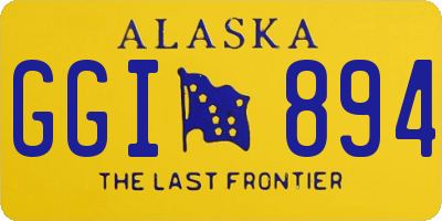 AK license plate GGI894