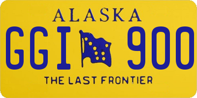 AK license plate GGI900