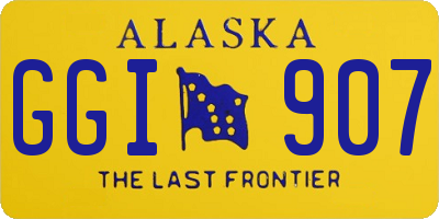 AK license plate GGI907