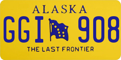AK license plate GGI908