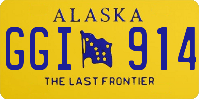 AK license plate GGI914